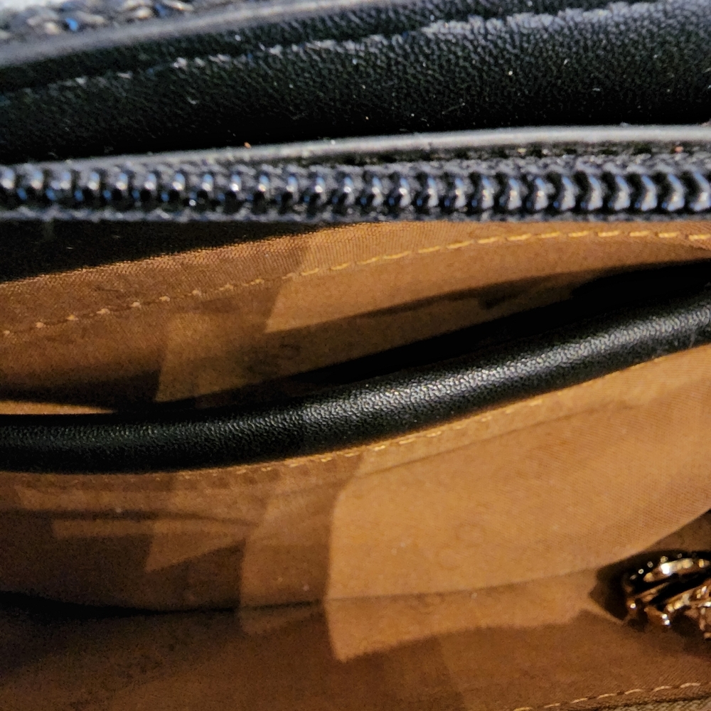 New Gorran Leather Crossbody or Handheld Bag Mini Weaved Front Classic - Picture 6 of 12